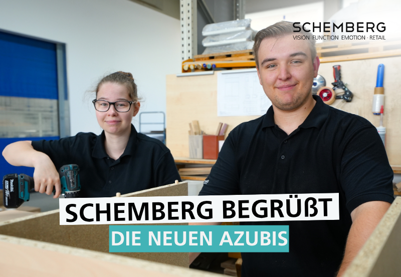 Zwei junge Menschen die ihre Ausbildung zum Tischler bei SCHEMBERG beginnen