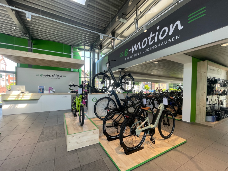 Toller Fahrrad Ladenbau für die e-motion e-Bike Welt in Lüdinghausen